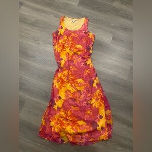 Isaac Mizrahi Yellow and Pink Floral Dress size 1X